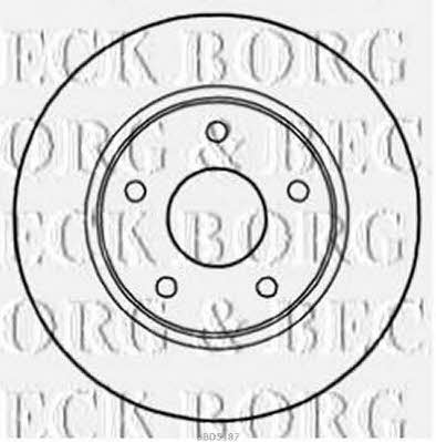 Borg & beck BBD5187 Front brake disc ventilated BBD5187