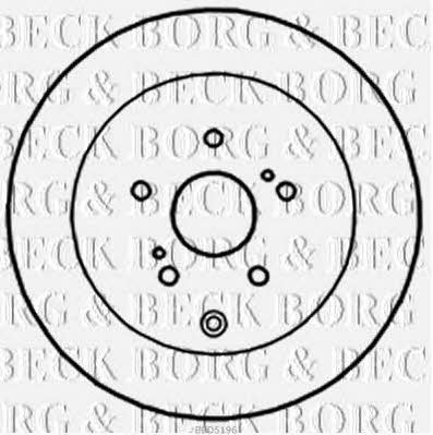 Borg & beck BBD5196 Rear ventilated brake disc BBD5196