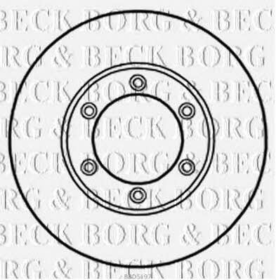 Borg & beck BBD5197 Front brake disc ventilated BBD5197