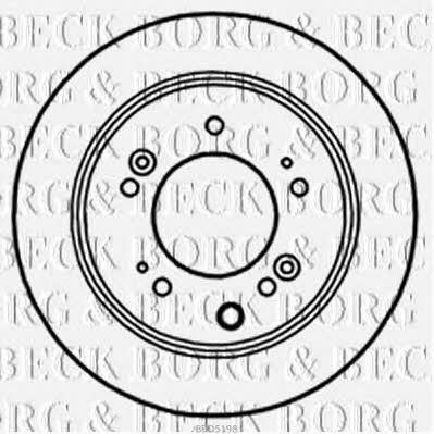 Borg & beck BBD5198 Rear ventilated brake disc BBD5198