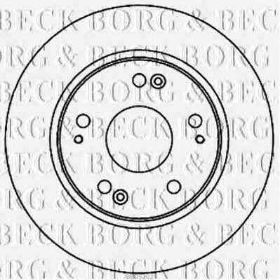 Borg & beck BBD5202 Rear brake disc, non-ventilated BBD5202