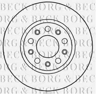 Borg & beck BBD5204 Rear brake disc, non-ventilated BBD5204