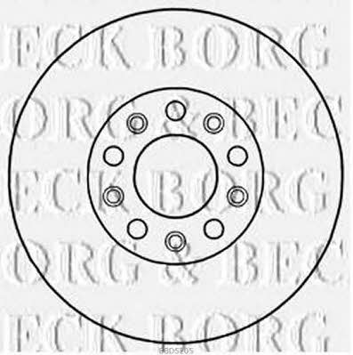 Borg & beck BBD5205 Front brake disc ventilated BBD5205