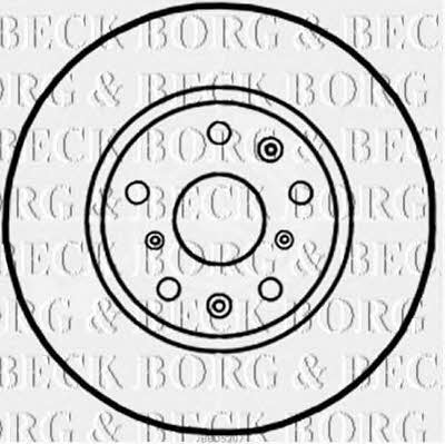 Borg & beck BBD5207 Front brake disc ventilated BBD5207