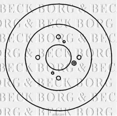 Borg & beck BBD5209 Rear brake disc, non-ventilated BBD5209