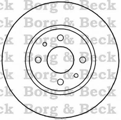Borg & beck BBD5242 Unventilated front brake disc BBD5242