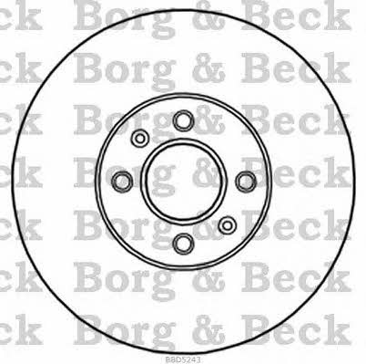 Borg & beck BBD5243 Front brake disc ventilated BBD5243
