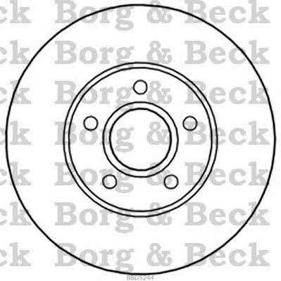 Borg & beck BBD5244 Front brake disc ventilated BBD5244