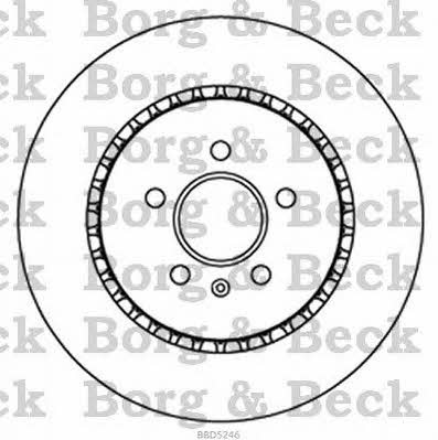 Borg & beck BBD5246 Rear ventilated brake disc BBD5246