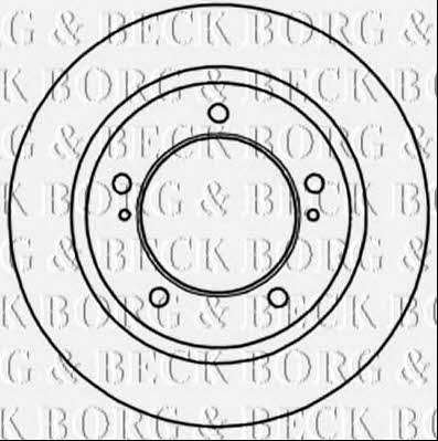 Borg & beck BBD5251 Unventilated front brake disc BBD5251
