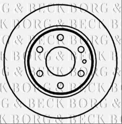 Borg & beck BBD5253 Rear brake disc, non-ventilated BBD5253