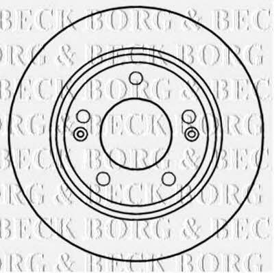 Borg & beck BBD5257 Rear brake disc, non-ventilated BBD5257