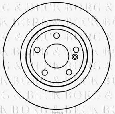 Borg & beck BBD5326 Rear brake disc, non-ventilated BBD5326
