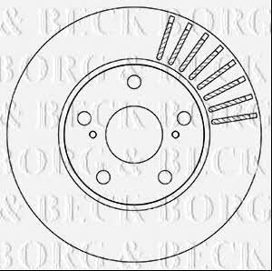 Borg & beck BBD5330 Front brake disc ventilated BBD5330