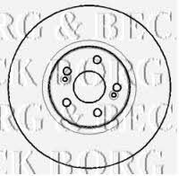 Borg & beck BBD5764S Front brake disc ventilated BBD5764S