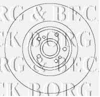 Borg & beck BBD5773S Front brake disc ventilated BBD5773S