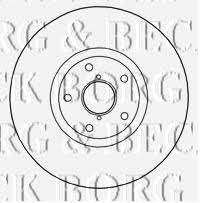 Borg & beck BBD5833S Front brake disc ventilated BBD5833S