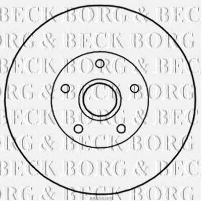 Borg & beck BBD5838S Rear brake disc, non-ventilated BBD5838S