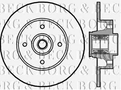 Borg & beck BBD5896S Rear brake disc, non-ventilated BBD5896S
