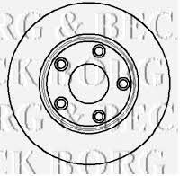 Borg & beck BBD5909S Front brake disc ventilated BBD5909S
