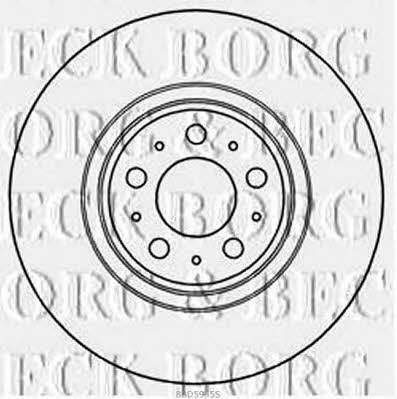 Borg & beck BBD5955S Front brake disc ventilated BBD5955S