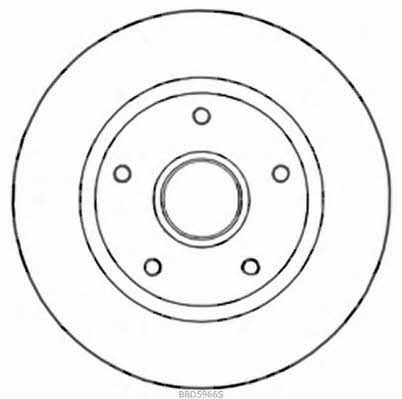 Borg & beck BBD5966S Rear brake disc, non-ventilated BBD5966S