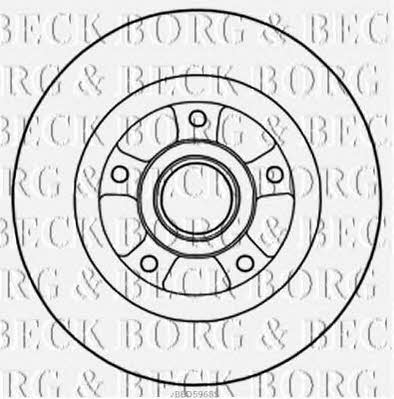 Borg & beck BBD5968S Rear brake disc, non-ventilated BBD5968S