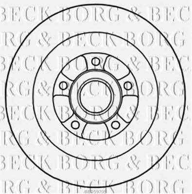 Borg & beck BBD5970S Rear brake disc, non-ventilated BBD5970S