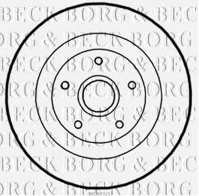 Borg & beck BBD5972S Rear brake disc, non-ventilated BBD5972S