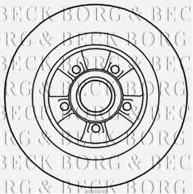 Borg & beck BBD5974S Rear brake disc, non-ventilated BBD5974S