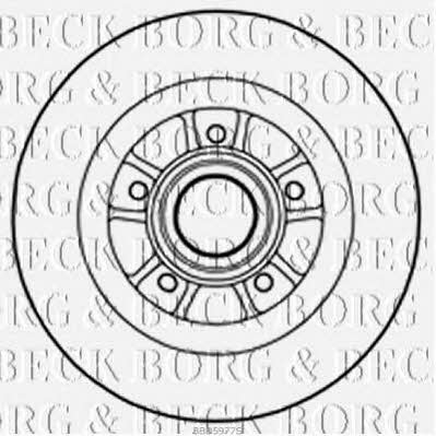 Borg & beck BBD5977S Rear brake disc, non-ventilated BBD5977S