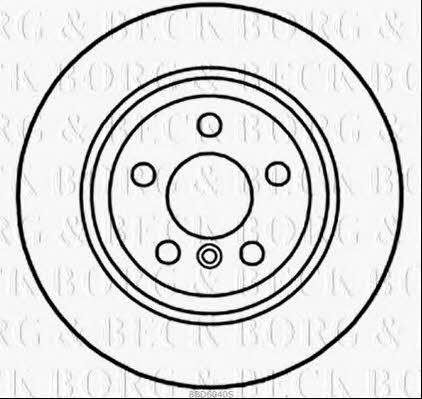 Borg & beck BBD6040S Rear ventilated brake disc BBD6040S