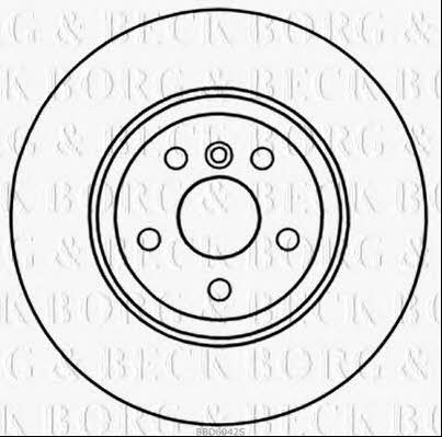 Borg & beck BBD6042S Rear ventilated brake disc BBD6042S