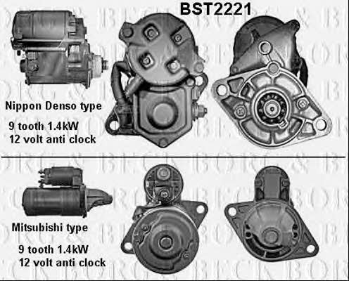 Borg & beck BST2221 Starter BST2221
