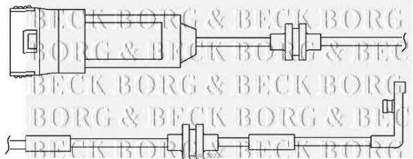 Borg & beck BWL3022 Warning contact, brake pad wear BWL3022