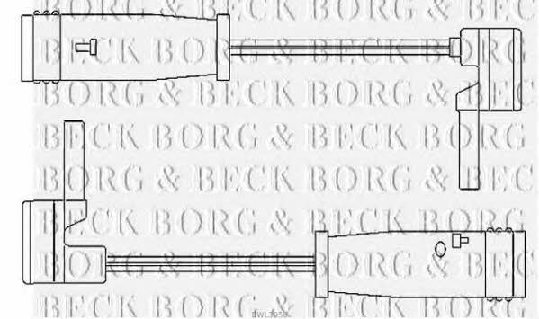 Borg & beck BWL3050 Warning contact, brake pad wear BWL3050