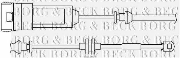 Borg & beck BWL3016 Warning contact, brake pad wear BWL3016