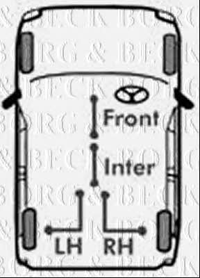 Borg & beck BKB3497 Cable Pull, parking brake BKB3497