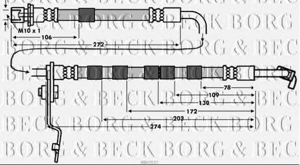 Borg & beck BBH7637 Brake Hose BBH7637