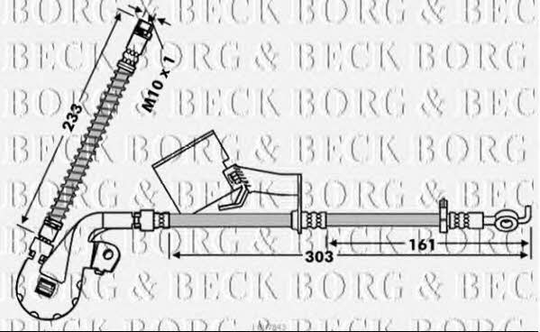 Borg & beck BBH7843 Brake Hose BBH7843