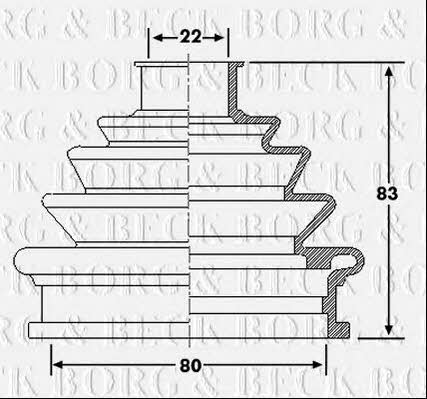 Borg & beck BCB6175 Bellow, driveshaft BCB6175