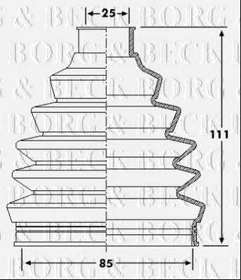 Borg & beck BCB6205 Bellow, driveshaft BCB6205