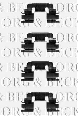Borg & beck BBK1298 Mounting kit brake pads BBK1298