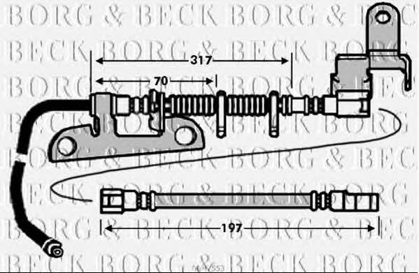 Borg & beck BBH7553 Brake Hose BBH7553