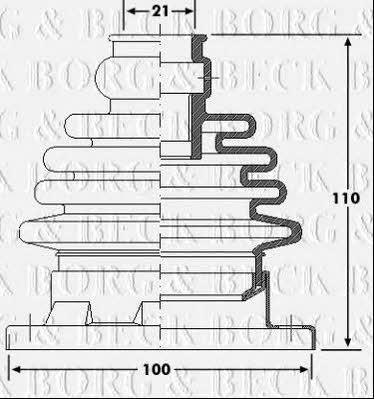 Borg & beck BCB6173 Bellow, driveshaft BCB6173