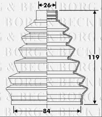 Borg & beck BCB6279 Bellow, driveshaft BCB6279