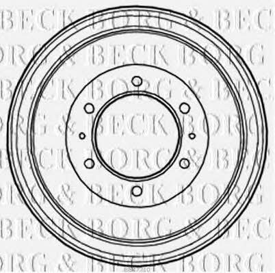 Borg & beck BBR7210 Rear brake drum BBR7210