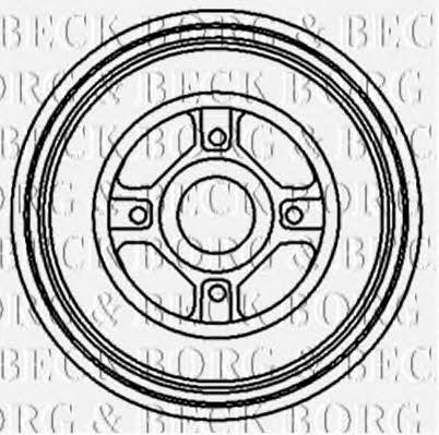 Borg & beck BBR7119 Rear brake drum BBR7119