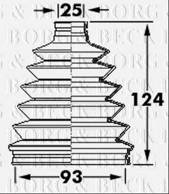 Borg & beck BCB6124 Bellow, driveshaft BCB6124