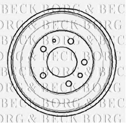 Borg & beck BBR7036 Brake drum BBR7036